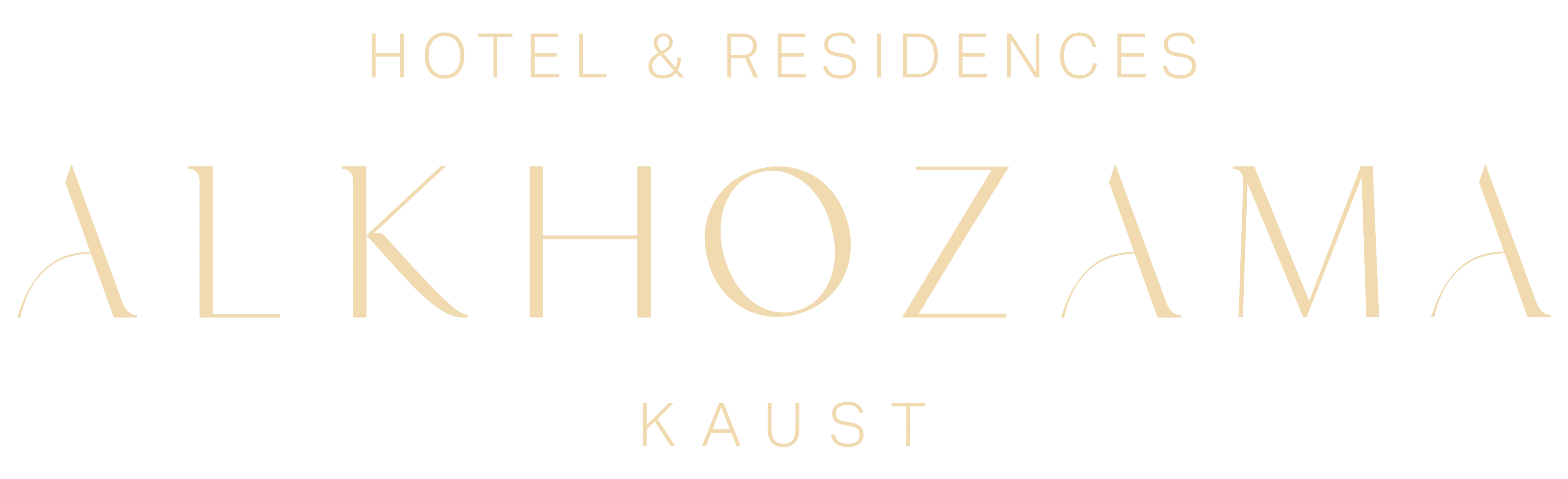 Hotel Al Khozama Kaust_LOGO_Cream_ENG_Pantone-01